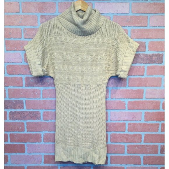 Y2K Body Central Cable Knit Mini Sweater Dress Size S - Picture 1 of 6
